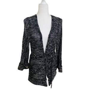 BCBGMaxAzria Wrap Tie Knit Sweater Cardigan